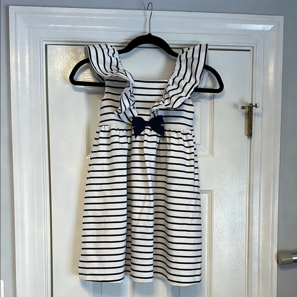 Janie and Jack Navy and White Striped Dress